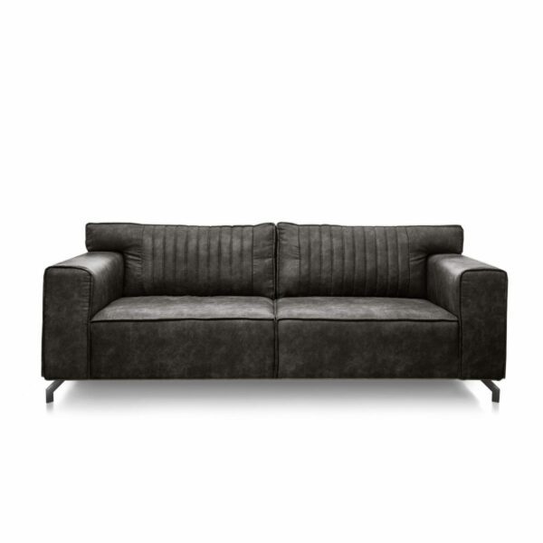 Trendstore Nashville 3-Sitzer Sofa in Bezug Ranger 12 Dunkelgrau.