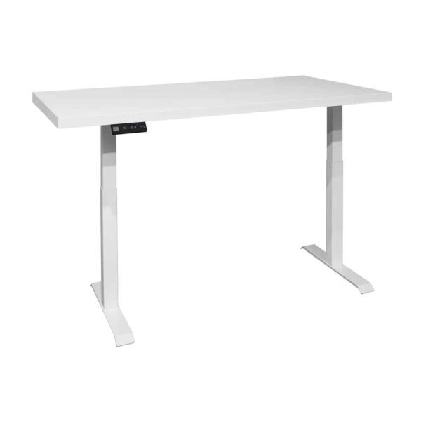 Trendstore Multi-TS Office Schreibtisch mit Tischplatte in Lack weiß matt und Gestell in Weiß