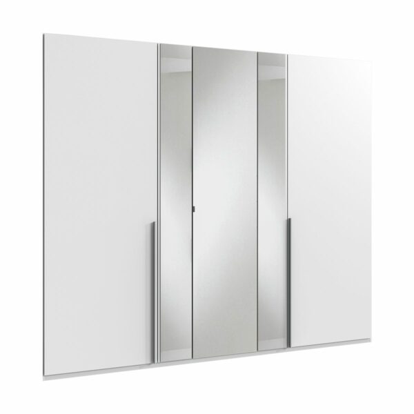 Wimex Vanea Drehtürenschrank mit 3 Spiegeltüren – Dekor weiß/Spiegelglas