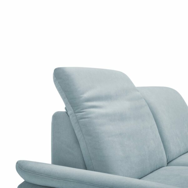 Calizza Interiors Jade Sofa mit Bezug Flachgewebe Brisbane 9847 ice – Funktion Kopfteil