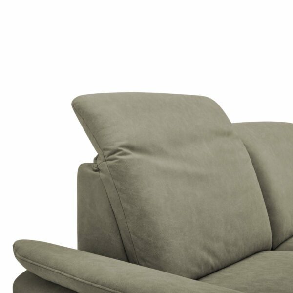 Calizza Interiors Jade Sofa mit Bezug Microfaser Bulus 14 stone – Funktion Kopfteil