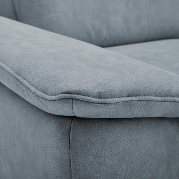 Calizza Interiors Jade Sofa mit Bezug Microfaser Bulus 16 steel – Detail Bezug