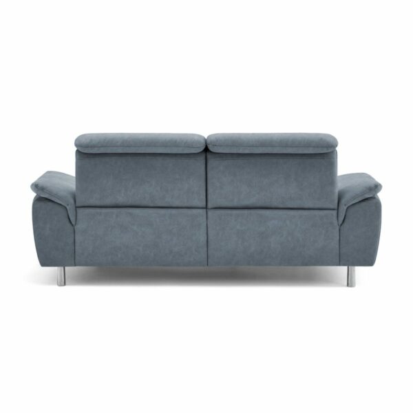 Calizza Interiors Jade Sofa mit Bezug Microfaser Bulus 16 steel – Rückansicht
