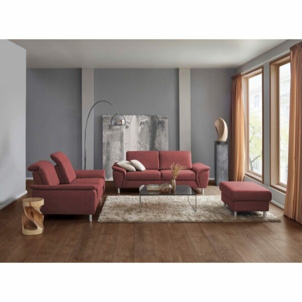 Calizza Interiors Jade Sofa 2er-Set mit Bezug Microfaser Bulus 18 red – Wohnbeispiel
