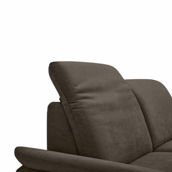 Calizza Interiors Jade Sofa mit Bezug Flachgewebe Eco-Soil 68 mocca – Funktion Kopfteil