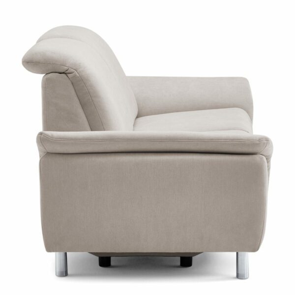 Calizza Interiors Nell Sofa mit Bezug Flachgewebe Brisbane 9120 cappuccion – Sofa mit Funktion Seitenansicht