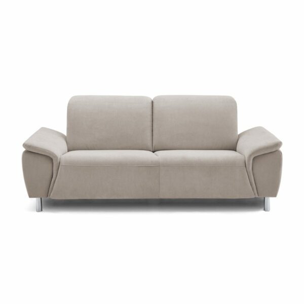 Calizza Interiors Nell Sofa mit Bezug Flachgewebe Brisbane 9120 cappuccino – Sofa ohne Funktion Frontansicht