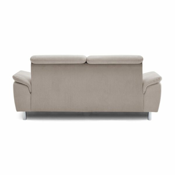 Calizza Interiors Nell Sofa mit Bezug Flachgewebe Brisbane 9120 cappuccion – Sofa ohne Funktion Rückansicht