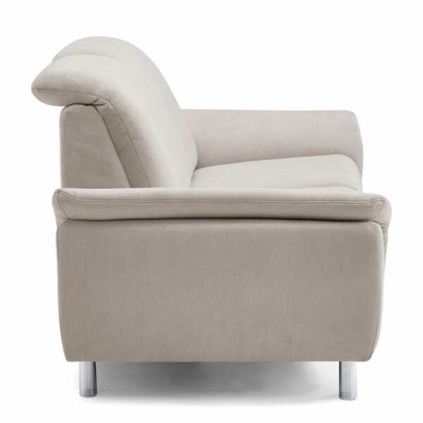 Calizza Interiors Nell Sofa mit Bezug Flachgewebe Brisbane 9120 cappuccino – Sofa ohne Funktion Seitenansicht