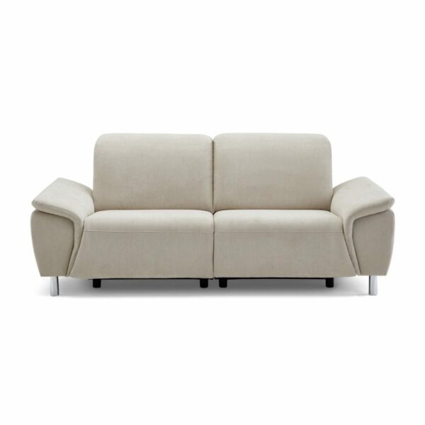 Calizza Interiors Nell Sofa mit Bezug Flachgewebe Brisbane 9603 beige – Sofa mit Funktion Frontansicht