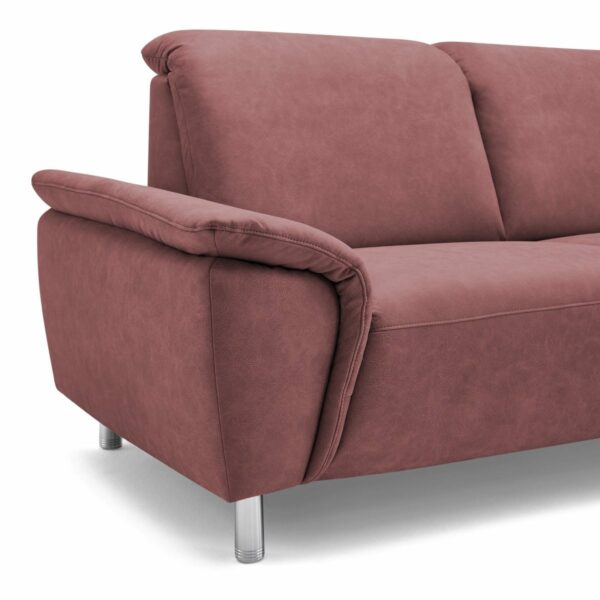 Calizza Interiors Nell Sofa mit Bezug Microfaser Bulus 18 red – Detail Ecke