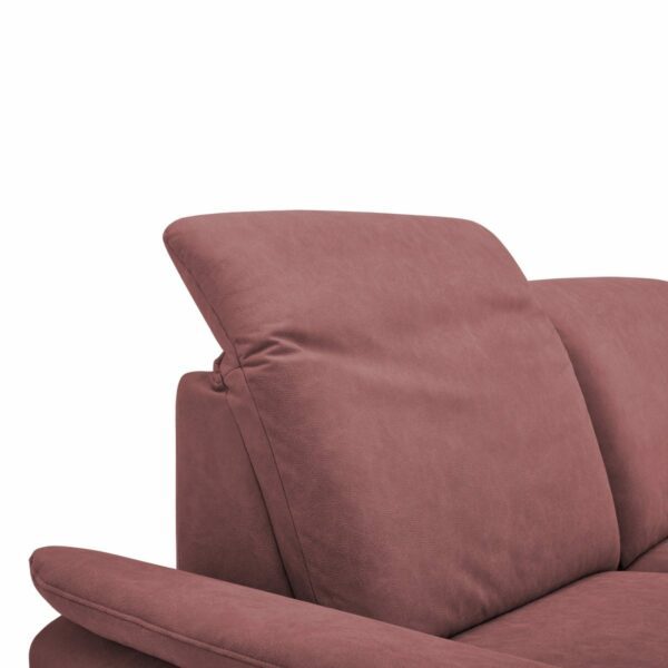 Calizza Interiors Nell Sofa mit Bezug Microfaser Bulus 18 red – Detail Kopfstütze