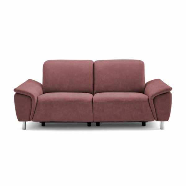 Calizza Interiors Nell Sofa mit Bezug Microfaser Bulus 18 red – Sofa mit Funktion Frontansicht