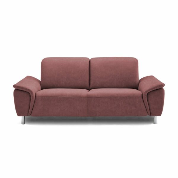 Calizza Interiors Nell Sofa mit Bezug Microfaser Bulus 18 red – Sofa ohne Funktion Frontansicht