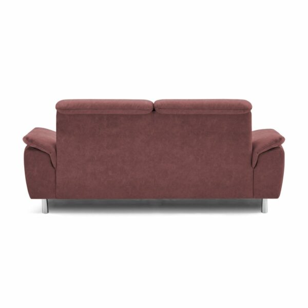Calizza Interiors Nell Sofa mit Bezug Microfaser Bulus 18 red – Sofa ohne Funktion Rückansicht