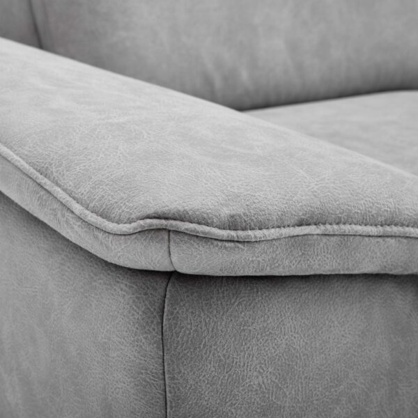 Calizza Interiors Nell Sofa mit Bezug Microfaser Bulus 32 silber – Detail Bezug