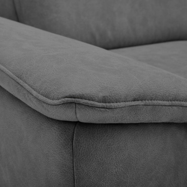Calizza Interiors Nell Sofa mit Bezug Microfaser Bulus 9 anthrazit – Detail Bezug