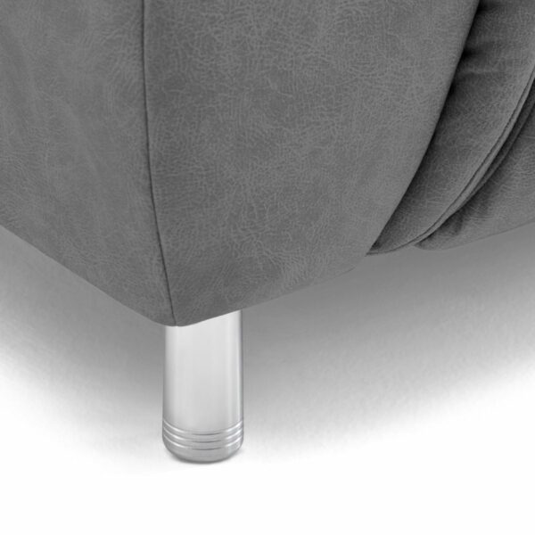 Calizza Interiors Nell Sofa mit Bezug Microfaser Bulus 9 anthrazit – Detail Fuß