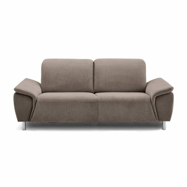 Calizza Interiors Nell mit Bezug Flachgewebe Eco-Soil 12 cappuccino – Sofa ohne Funktion Frontansicht