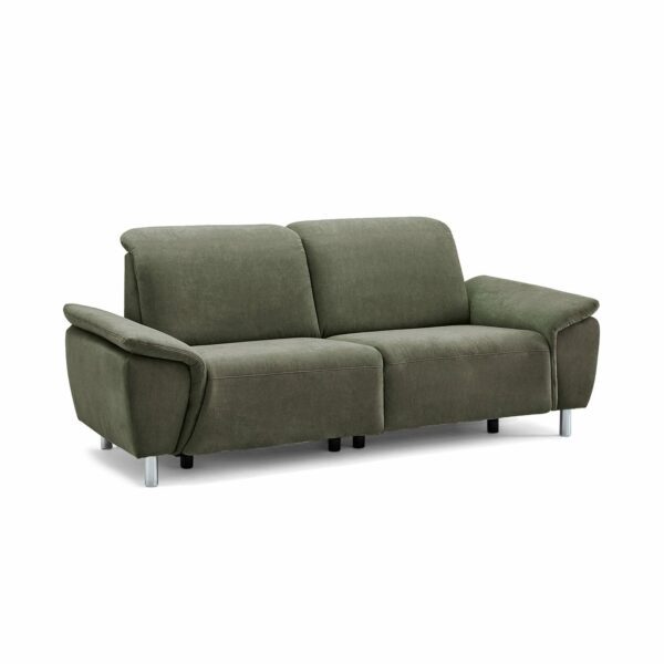 Calizza Interiors Nell Sofa mit Bezug Flachgewebe Eco-Soil 156 forest – Sofa mit Funktion Perspektive