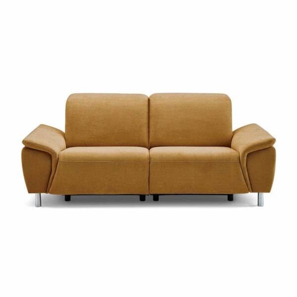Calizza Interiors Nell Sofa mit Bezug Flachgewebe Eco-Soil 23 mais – Sofa mit Funktion Frontansicht