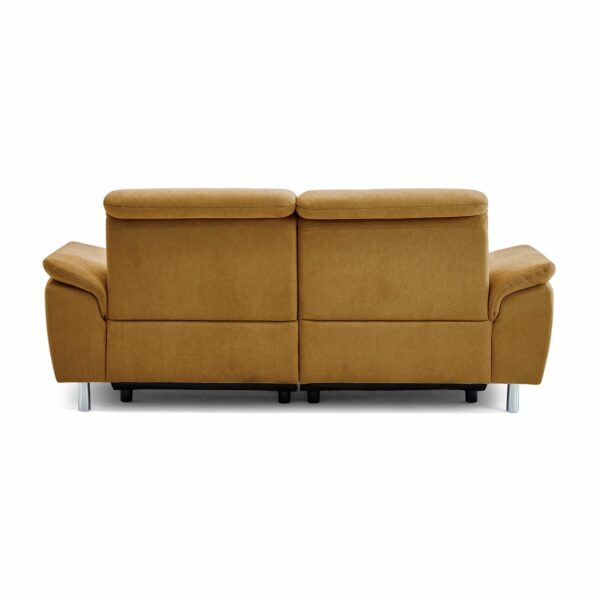 Calizza Interiors Nell Sofa mit Bezug Flachgewebe Eco-Soil 23 mais – Sofa mit Funktion Rückansicht