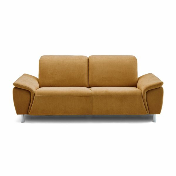 Calizza Interiors Nell Sofa mit Bezug Flachgewebe Eco-Soil 23 mais – Sofa ohne Funktion Frontansicht
