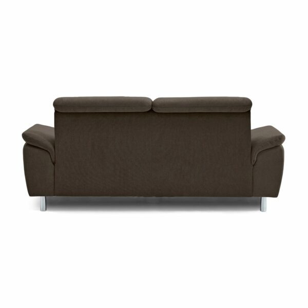 Calizza Interiors Nell Sofa mit Bezug Flachgewebe Eco-Soil 68 mocca – Sofa ohne Funktion Rückansicht