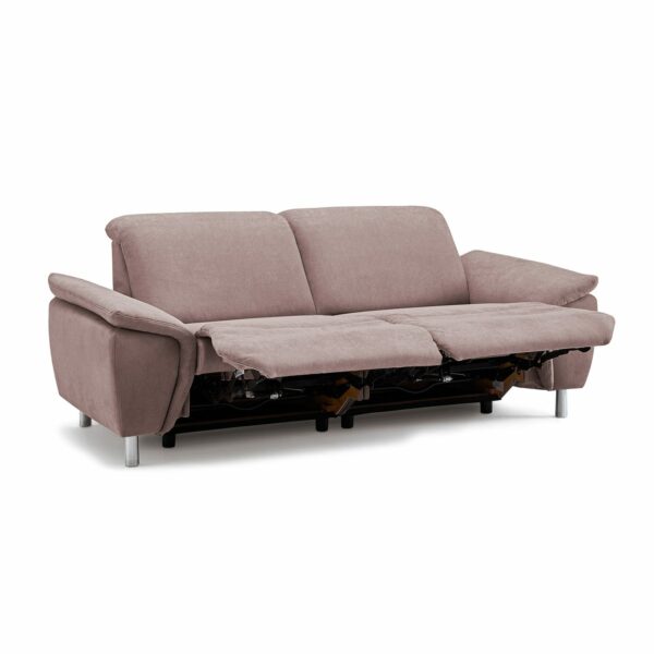 Calizza Interiors Nell Sofa mit Bezug Flachgewebe Eco-Soil 70 magnolie – Relaxfunktion