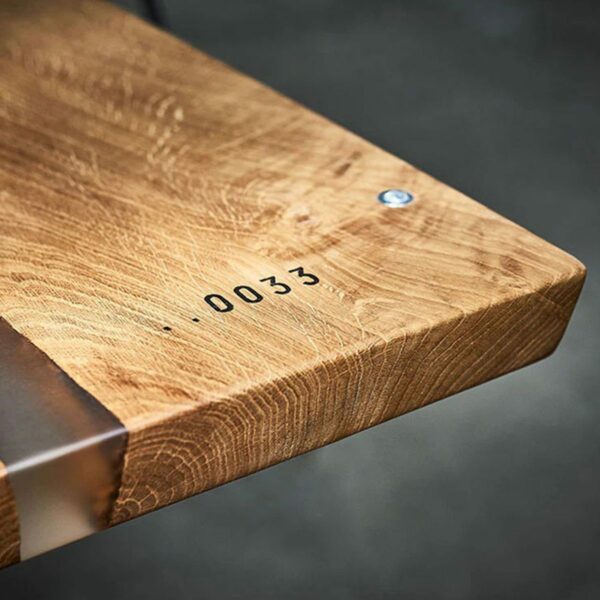 Wimmer Wieck Tischplatte Asteiche mit Seriennummer auf der Unterseite