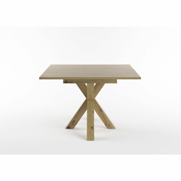 Set One Atlanta-System Esstisch Tischplatte quadratisch Artisan Eiche Holznachbildung Gestell sternförmig Artisan Eiche Holznachbildung seitlich