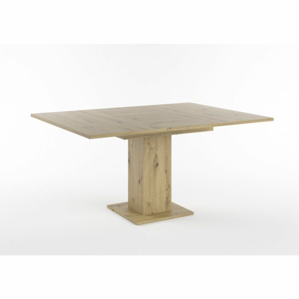 Set One Atlanta-System Esstisch Tischplatte quadratisch Artisan Eiche Holznachbildung Säule quadratisch Artisan Eiche Holznachbildung ausgezogen