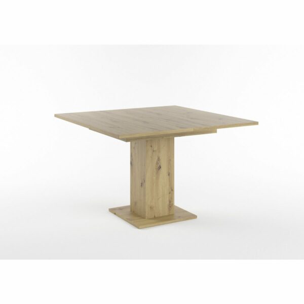 Set One Atlanta-System Esstisch Tischplatte quadratisch Artisan Eiche Holznachbildung Säule quadratisch Artisan Eiche Holznachbildung schräg
