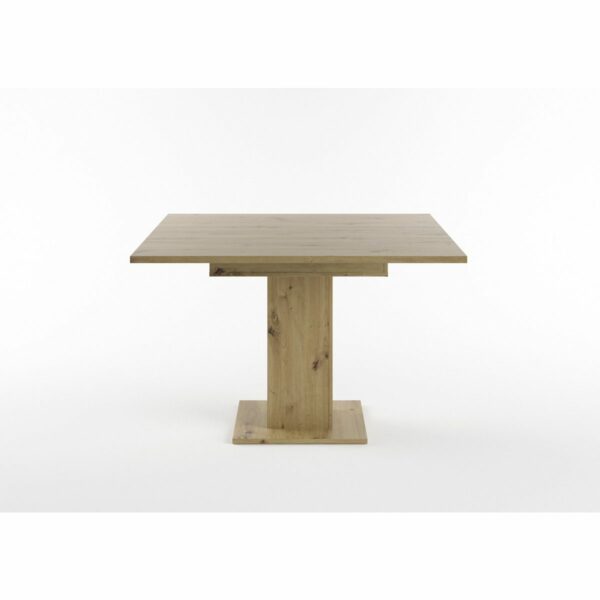 Set One Atlanta-System Esstisch Tischplatte quadratisch Artisan Eiche Holznachbildung Säule quadratisch Artisan Eiche Holznachbildung seitlich