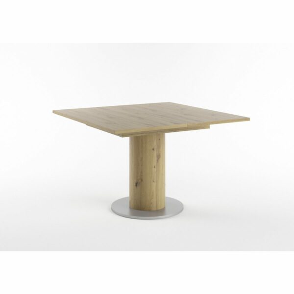 Set One Atlanta-System Esstisch Tischplatte quadratisch Artisan Eiche Holznachbildung Säule rund Artisan Eiche Holznachbildung schräg