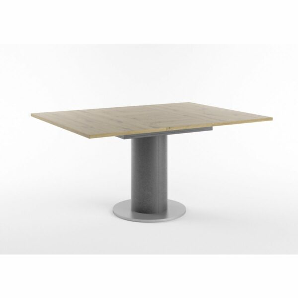 Set One Atlanta-System Esstisch Tischplatte quadratisch Artisan Eiche Holznachbildung Säule rund Dekor graphit ausgezogen