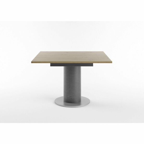 Set One Atlanta-System Esstisch Tischplatte quadratisch Artisan Eiche Holznachbildung Säule rund Dekor graphit seitlich