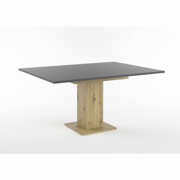 Set One Atlanta-System Esstisch Tischplatte quadratisch Dekor anthrazit matt Säule quadratisch Artisan Eiche Holznachbildung ausgezogen