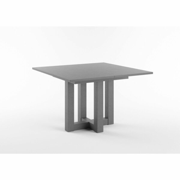 Set One Atlanta-System Esstisch Tischplatte quadratisch Dekor graphit Gestell Doppel-U Dekor graphit schräg