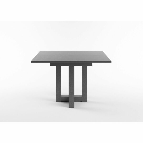 Set One Atlanta-System Esstisch Tischplatte quadratisch Dekor graphit Gestell Doppel-U Dekor graphit seitlich