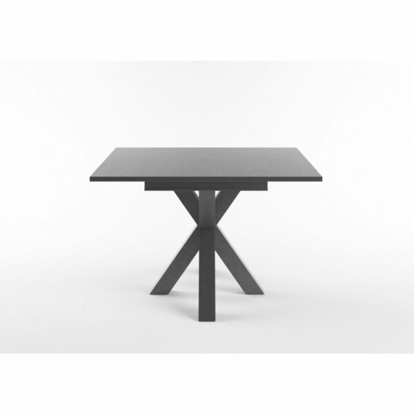 Set One Atlanta-System Esstisch Tischplatte quadratisch Dekor graphit Gestell sternförmig Dekor graphit seitlich