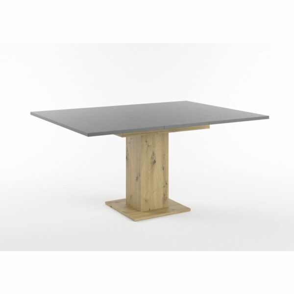 Set One Atlanta-System Esstisch Tischplatte quadratisch Dekor graphit Säule quadratisch Artisan Eiche Holznachbildung ausgezogen