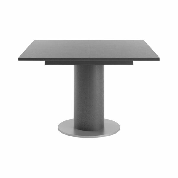 Set One Atlanta-System Esstisch Tischplatte quadratisch Dekor graphit Säule rund Dekor graphit frontal