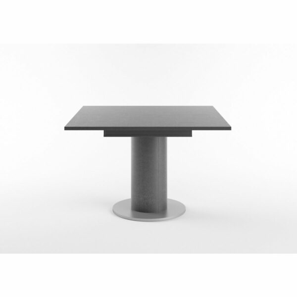 Set One Atlanta-System Esstisch Tischplatte quadratisch Dekor graphit Säule rund Dekor graphit seitlich