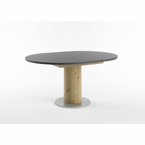 Set One Atlanta-System Esstisch Tischplatte rund Dekor anthrazit matt Säule rund Artisan Eiche Nachbildung ausgezogen