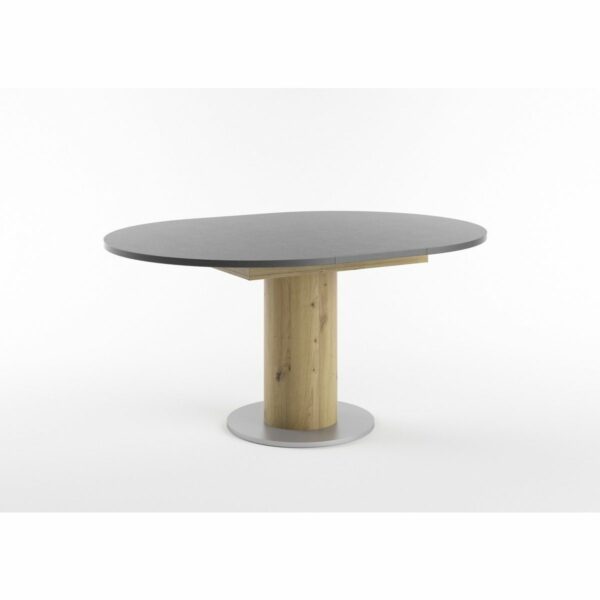 Set One Atlanta-System Esstisch Tischplatte rund Dekor graphit Säule rund Artisan Eiche Nachbildung ausgezogen