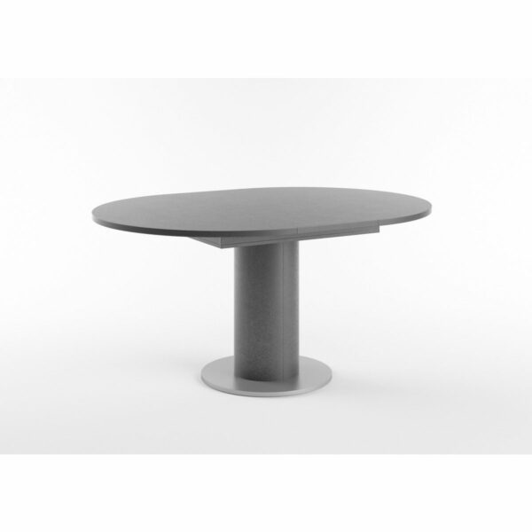 Set One Atlanta-System Esstisch Tischplatte rund Dekor graphit Säule rund Dekor graphit ausgezogen