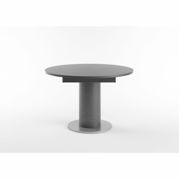 Set One Atlanta-System Esstisch Tischplatte rund Dekor graphit Säule rund Dekor graphit seitlich