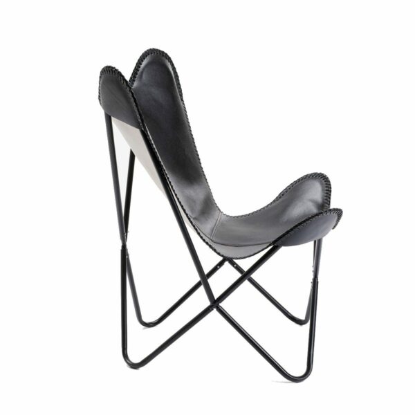 Kare Design California Sessel mit Lederbezug in Schwarz - Seitenansicht