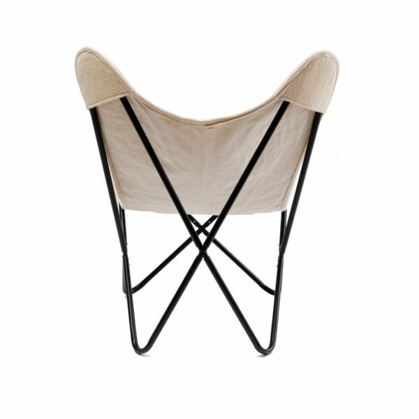 Kare Design California Sessel mit Textilbezug in Creme - Rückenansicht